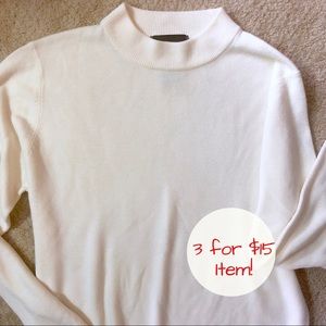 🔥3for$15🔥 Ivory Mock Turtleneck Sweater
